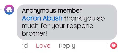 Community testimonial screenshot 11