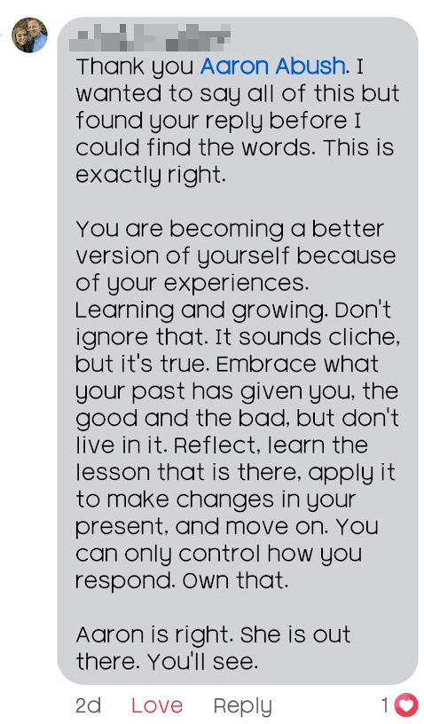 Community testimonial screenshot 19