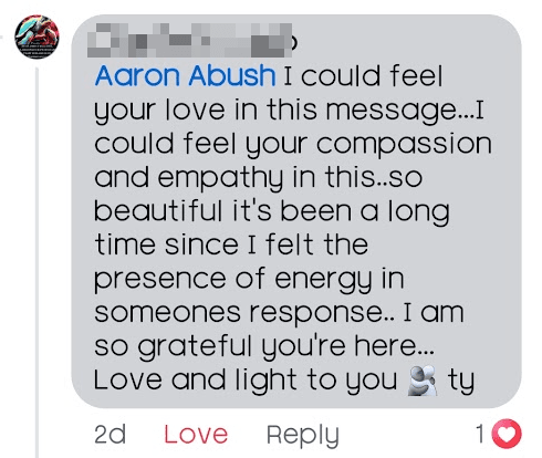 Community testimonial screenshot 25